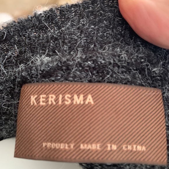 Kerisma dark grey scalloped bell sleeve sweater. Never worn‎ 128 retsil - Picture 3 of 3